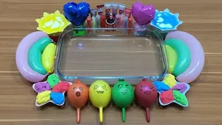 Mixing Random Things into Clear Slime #10 !!! SlimeSmoothie Relaxing Slime with Funny Balloons