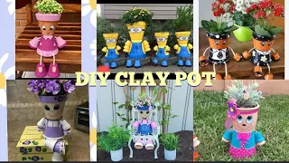 DIY Ideas to make something new garden pot from old bottle,box, Clay