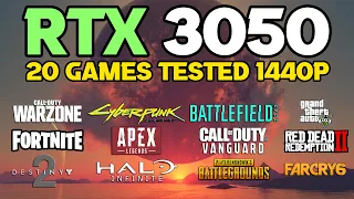 RTX 3050 8GB BENCHMARK TEST IN 20 GAMES 1440p