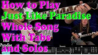 How to play Just like Paradise on guitar