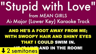 "Stupid with Love" (Lower Key) from Mean Girls (Ab Major) - Karaoke Track with Lyrics on Screen