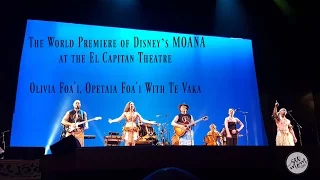 Disney's Moana World Premiere: Te Vaka Performs