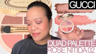 Gucci Quad Palette | Rose Nitida 02 - Try On and Review