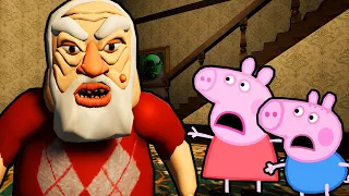 Peppa Pig and George Pig VS ESCAPE ANGRY GRANDPA IN ROBLOX