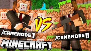 BAZA CREATIVE vs SURVIVAL - MINECRAFT CHALLENGE | BAZA vs BAZA MATRUNER