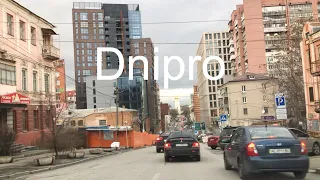  Dnipro, Ukraine - Driving downtown