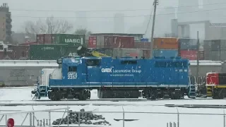 TRAINS IN THE SNOW IN MONTREAL - 01-18-19