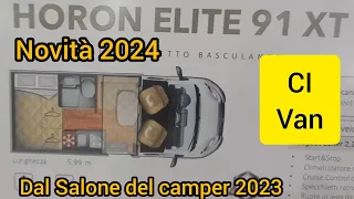 CI Horon Elite 91 XT - Novità 2024 - Van Furgonato - in anteprima al Salone del camper 2023 a Parma.