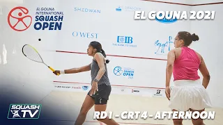 Live Squash: El Gouna 2021 - Rd 1 - Court 4 - Afternoon