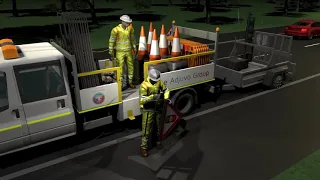 Two Way Traffic Light Install 30mph   Night With Rain