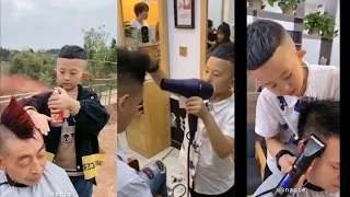 Youngest Barber in the World (5 years old) 😱🔞