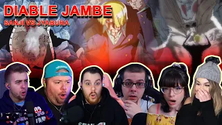 DIABLE JAMBE!!! SANJI VS JYABURA - Reaction Mashup One Piece