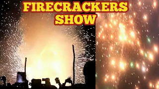 firecrackers blasting | crackers show in ravana dahan | crackers video | diwali 2019