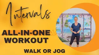 All-in-One Workout including walking intervals at your speed and combination strength exercises