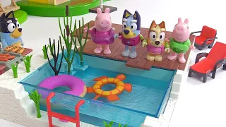 Peppa Pig and Bluey Go Swimming! Fun Learning Videos for Kids