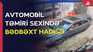 Qadın sürücü ustanı əzdi - ÜRƏYİ ZƏİF OLANLAR BAXMASIN - APA TV