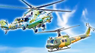 10 самых ДРЕВНИХ ВЕРТОЛЁТОВ на вооружении ⭐ Живые легенды Ми-24, UH-1 Iroquois и Ми-8