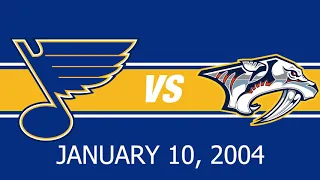 Highlights: Blues at Predators: January 10, 2004