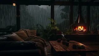 It's raining heavily outside. Come inside and relax 😴 - Rain sounds for sleep #cozyrain #rainfall