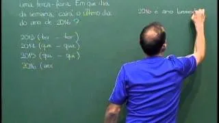 Aritmética - Aula 37 - Problemas com calendários