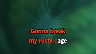 Johnny Cash Rusty Cage WMV Video Karaoke with colored background 10211505
