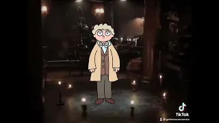 Good Omens Aziraphale bookshop scene animation animatic