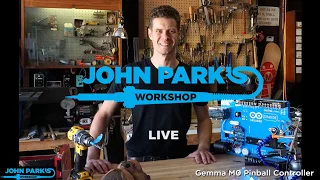 JOHN PARK'S WORKSHOP -- LIVE! Gemma M0 pinball controller in CircuitPython @johnedgarpark @adafruit