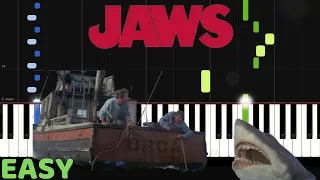 JAWS Theme - EASY Piano Tutorial - Tunes With Tina