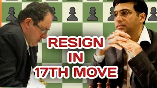 Resign in 17th Move || Vishy Anand vs Boris Gelfand || 2012 Fide Word Chess Championship