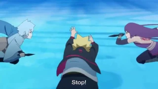 Boruto and Mitsuki vs Nue, Mitsuki vs Sumire Boruto and his friends return to konoha