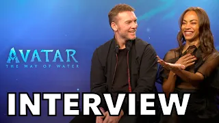 Zoe Saldana and Sam Worthington Know How The Entire AVATAR Series Ends | THE WAY OF WATER Interview