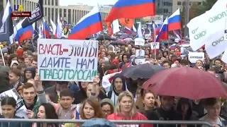 Порядка 113-ти человек задержали на митингах в трёх городах России