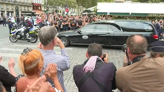 Hearse carrying late French actor Belmondo departs after ceremony | AFP