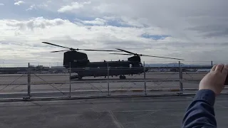 US Army CH-47F Chinook Helicopter Startup and Takeoff from PHX 01-31-2023