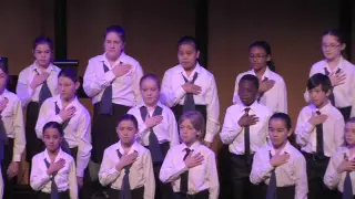 Intermediate Choir sings Say Something, Beat of a Different Drum & Down by the Riverside May 2015