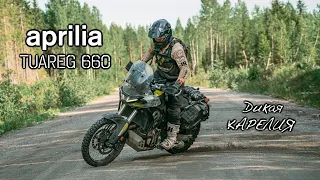 Дикая Карелия на Aprilia Tuareg 660. Взрывной Майк держался до последнего!