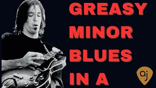 Greasy Blues Jam in A Minor | Guitar Backing Track (136 BPM)