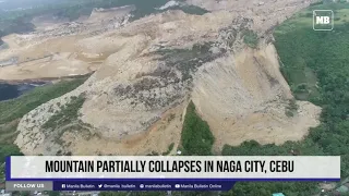 Mountain partially collapses in Naga City, Cebu