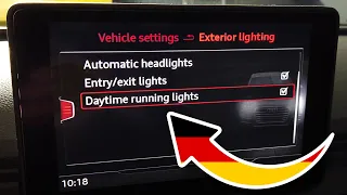 Audi Q5 (FY) DRL control via MMI settings activation