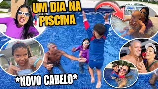 PISCINA POR UM DIA COM A GENTE!!! 💦😱 *O DOM ENTROU NA ÁGUA PELA PRIMEIRA VEZ*