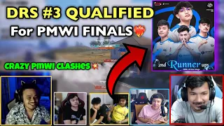 DRS #3 QUALIFIED FOR PMWI FINALS❤️‍🔥 | CRAZY PMWI TEAM CLASHES😱 | STREAMERS REACTION🥰| FINAL DAY!