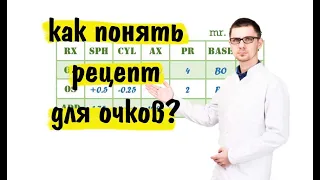 Рецепт для очков и как его правильно прочитать