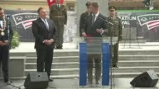 Pompeo speaks at war memorial in Czech Republic