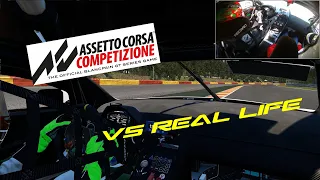 Spa ACC to real lap comparisons