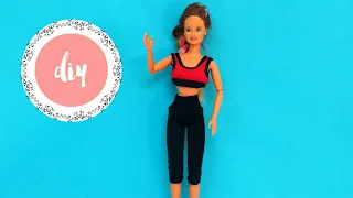 Cómo hacer Top deportivo Barbie #barbiedolldress #diybarbieclothes #howtomakebarbiedress #diybarbie