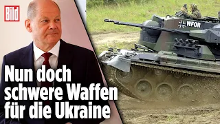 Bundesregierung liefert schwere Waffen: Scholz gibt Gepard-Panzer frei | Ukraine-Krieg