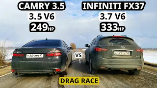 TOYOTA CAMRY 3.5 V55 vs INFINITI FX37 ГОНКА!!! У КОГО МОТОР КРУЧЕ?