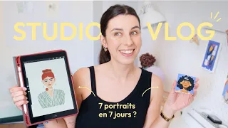 Mon premier challenge créatif ! Portraits, slow days & carte de visite I STUDIO VLOG