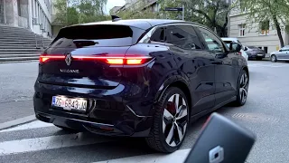 RENAULT MEGANE E-TECH techno 2023 - EVENING POV test drive (cool AMBIENT lights, DRIVE MODES)