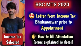 Income Tax DV Letter for SSC MTS 2020 Selected Candidates | How to fill attestation forms in detail?